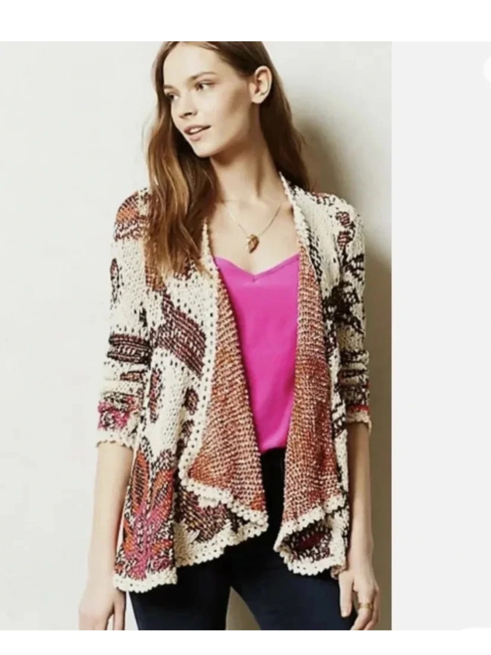 Moth pleaides knit cardigan sweater - Picture 2 of 6